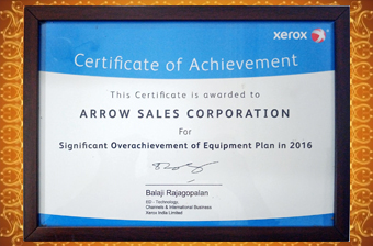 Arrow Sales Corporation Achievements